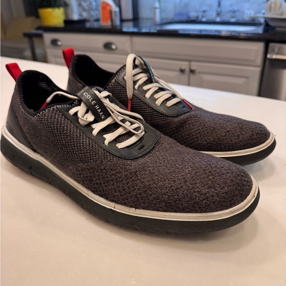 Cole Haan Generation Zerogrand Shoes Sneakers Mens Size 14 Gray Black Knit - Picture 2 of 14